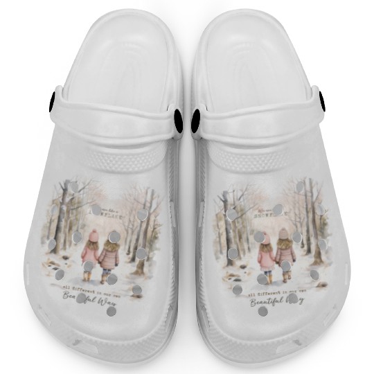 Cute Kids In Winter Wonderland Clogs