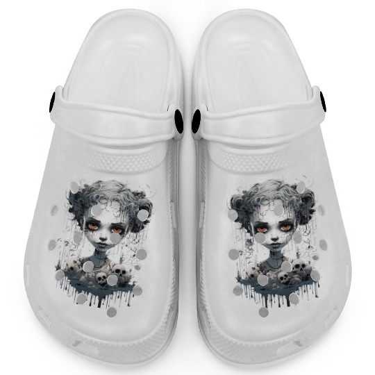 Gothic Girl Halloween Fantasy Dark Clogs
