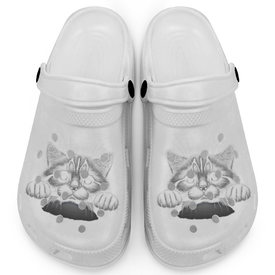 tom cat More Treats 11 - Cute realistic cat Clogs