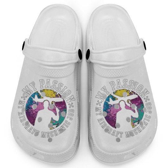 Aircraft Mechanic My Passion My Airplane Mechanic Clogs