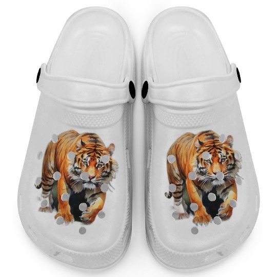 tiger watercolor Clogs