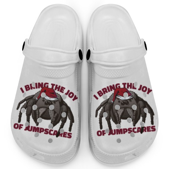 Creepy Christmas Joy Spider Clogs