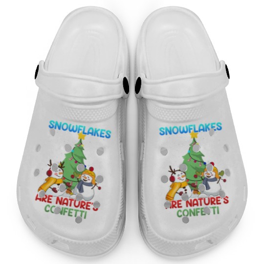 Snowman Snowflakes a Nature's Confetti Clogs