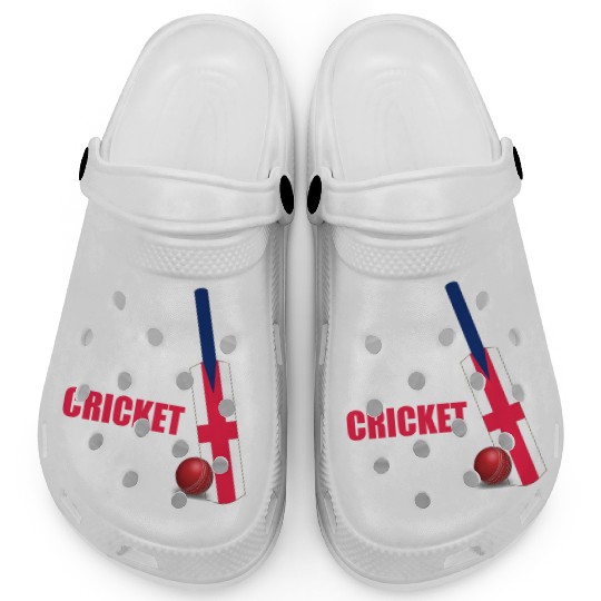 Eat Sleep Cricket Repeat England Flag Cricket Bat Clogs