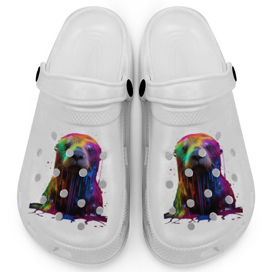 Rainbow Sea Otter Clogs