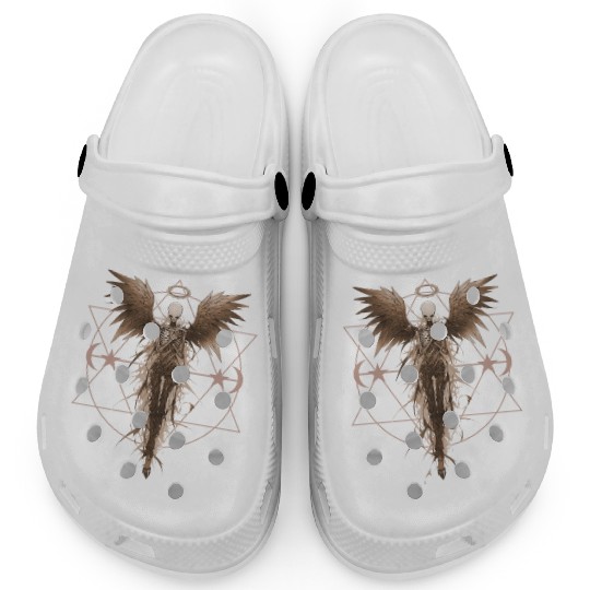 Angel Skeleton Geometric Witchcraft Ethereal Gothi Clogs