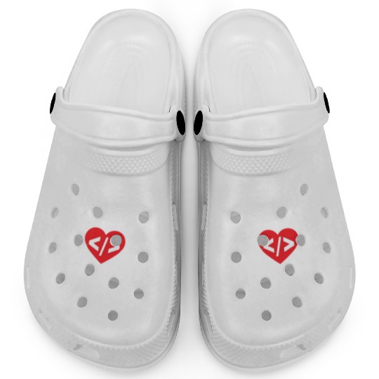 My Heart Beats In Code Programmer Humor Programmin Clogs