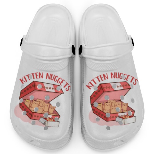 Funny Kittens as Chicken Nuggets, Cat Lover Clogs