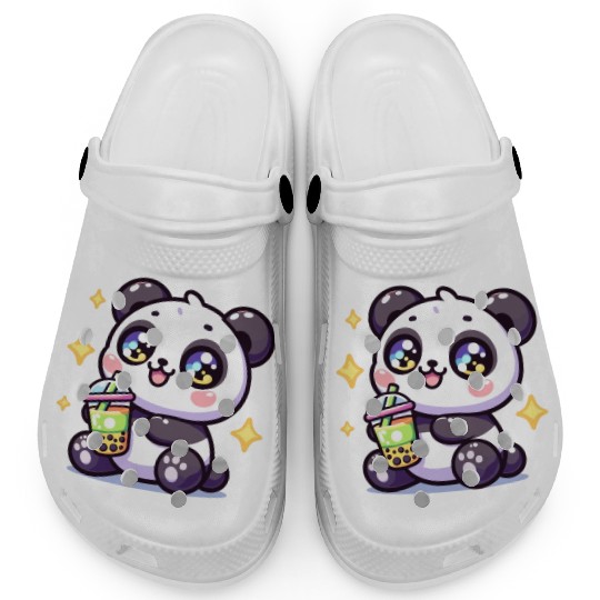 Panda Bubble Tea Boba Kawaii Clogs