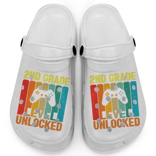 2nd Grade Level Unlocked Video Game Back to School Clogs