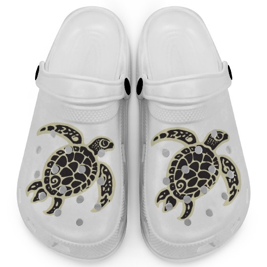 Sea Turtle Design 2 Color Vector Clogs