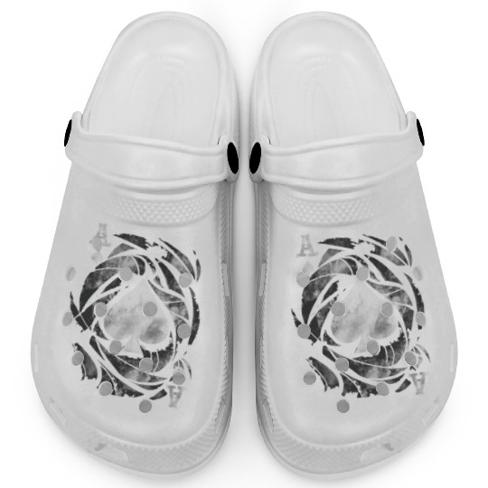 Grunge Ace of Spades Clogs