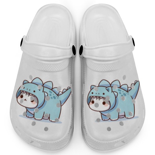 Cat in Stegosaurus Costume Clogs