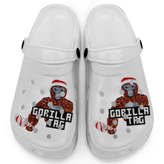 Gorilla Tag Santa Monkey Candy Cane Gorilla Clogs