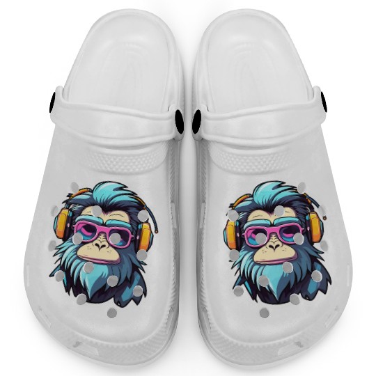Ape Monkey Illustration Clogs