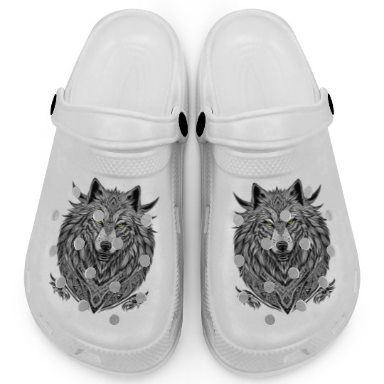 White wolf Clogs