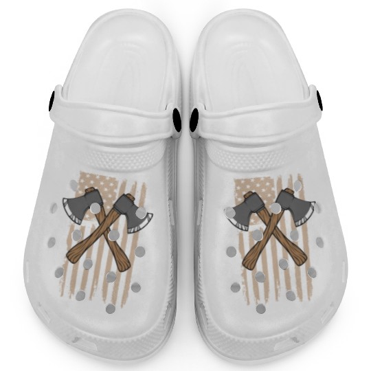 Axe Throwing American Flag Men's Axe Throwing Clogs