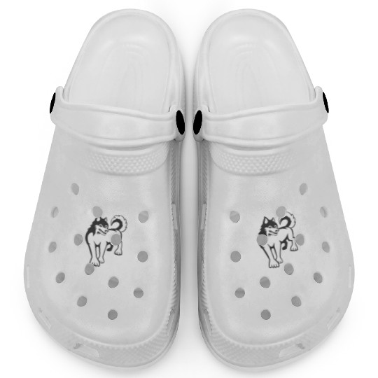 My Heart Belongs To Husky Dog Clogs