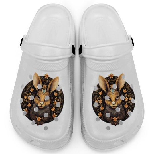 Easter Bunny Rabbit Mandala Arts Easter Day Clogs