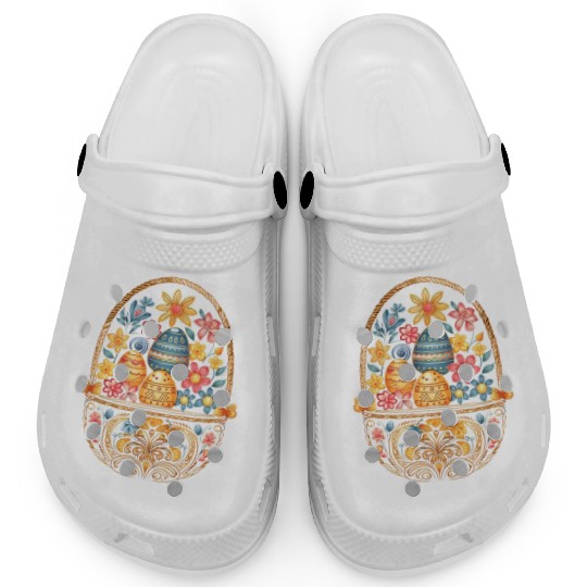 Easter Day Easter Egg Basket Mandala Art Egg Hunt Clogs