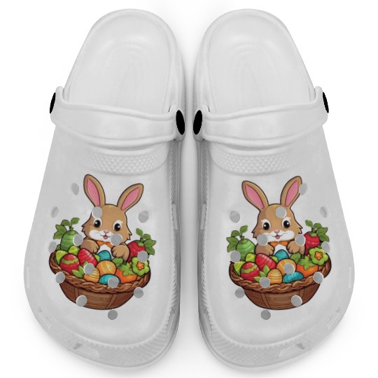 Easter Bunny Rabbit Easter Day Egg Basket Clogs