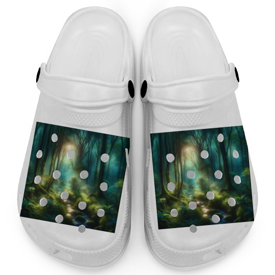 Twilight Enchantment A Mystical Forest Scene Clogs