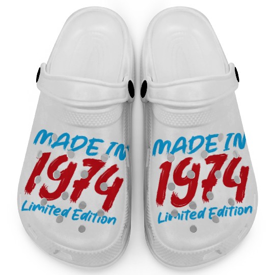 1970s Retro Color Block Clogs Design 1974