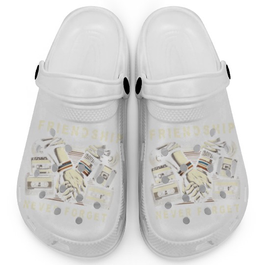 Friendship Never Forget Old School Nostalgia Tape Clogs