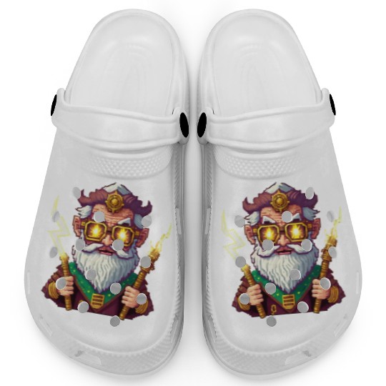 Angry Zeus Pixel Art, Wearing Steampunk Glasses Clogs
