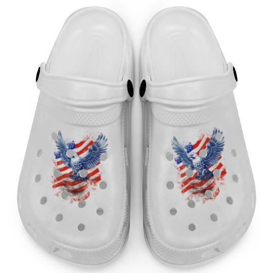 Be the Change: Vote 2024! - Eagle & Flag Design Clogs