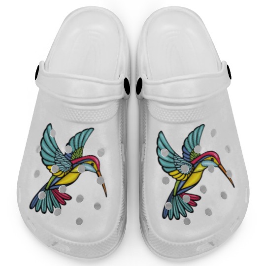 Colourful Hummingbird, Sweet and Elegant Style Clogs