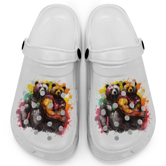 Bear Hug: 2 Big Bulky Bears, bears lovers Clogs