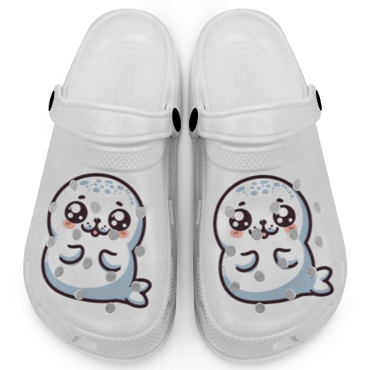 Playful Seal Cartoon Clogs