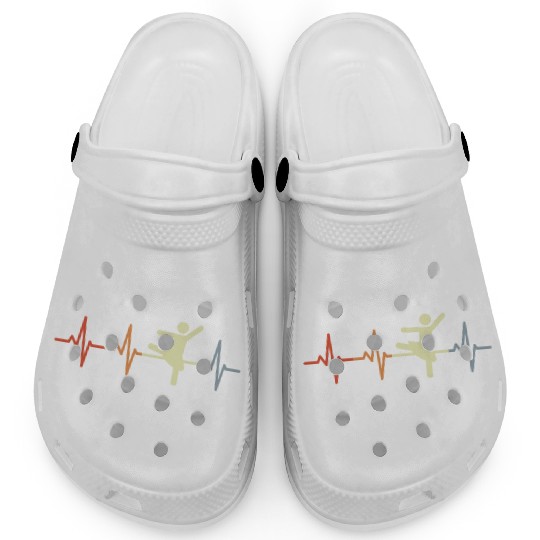 Ballet Dancer Stickfigures Heartbeat Clogs