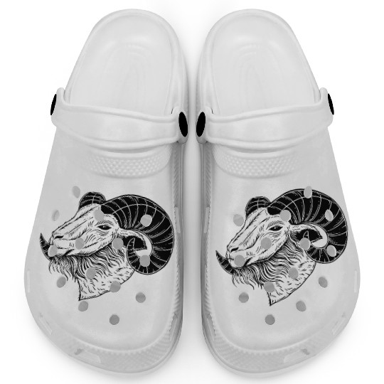 Baphomet Goat Devil Horn Head Clogs
