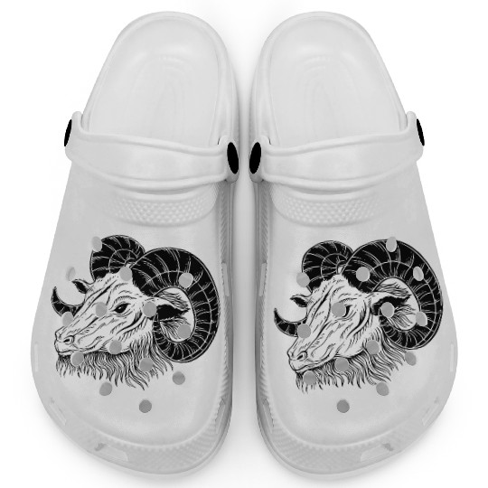 Baphomet Goat Horn Art Clogs
