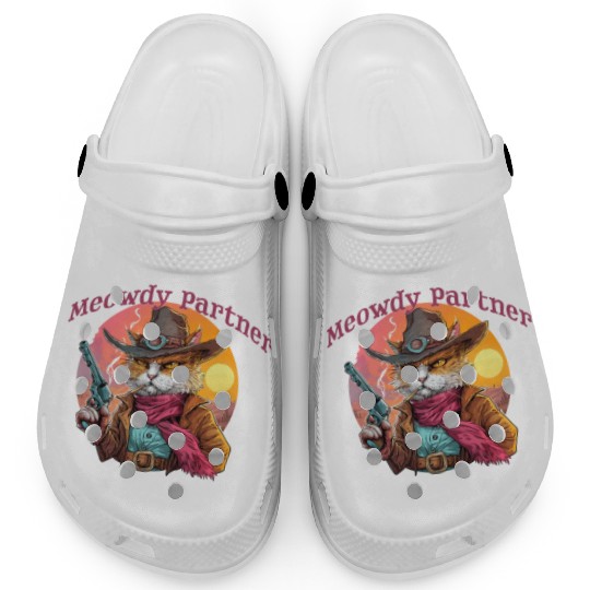Purrfect Outlaw Showdown - Meowdy Partner Clogs