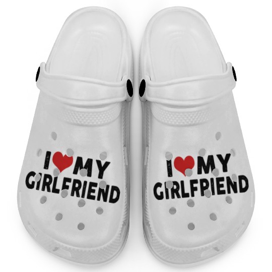 Vintage I Love My Girlfriend I Heart My Girlfriend Clogs