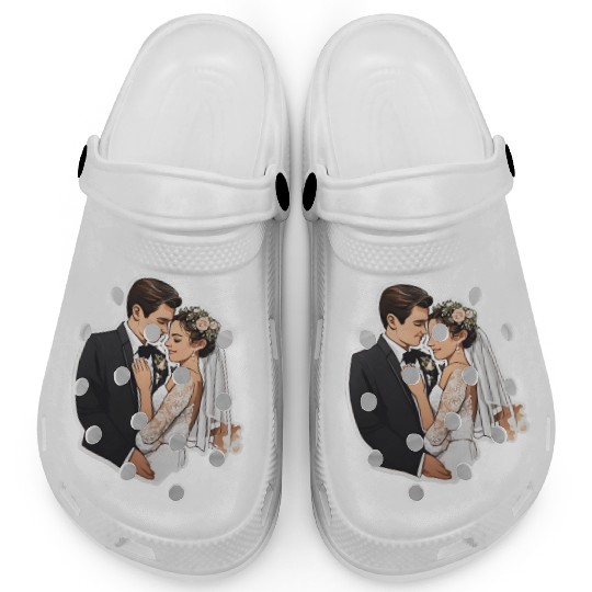 Flat Card Wedding Clogs