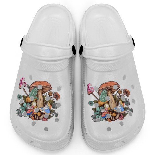 We're all Mad Here - Alice in Wonderland inspired Clogs