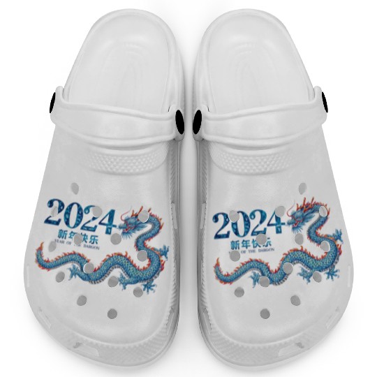 Dragon's Roar: Year of the Dragon 2024 Red Clogs