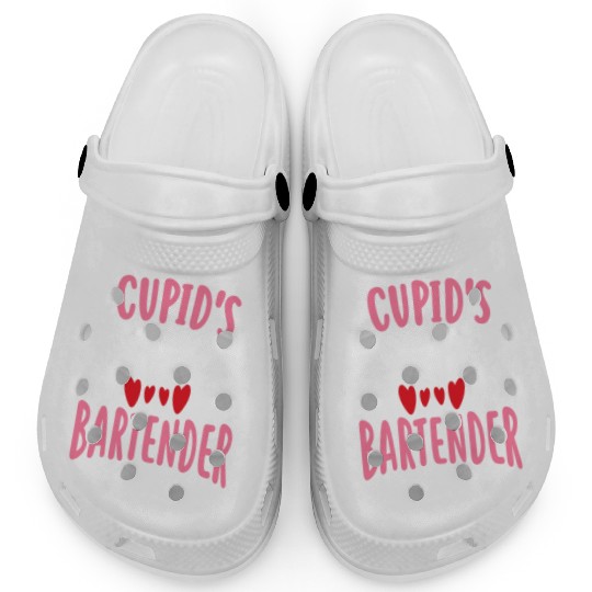 Cupid's Favorite Bartender Valentines Day Matching Clogs