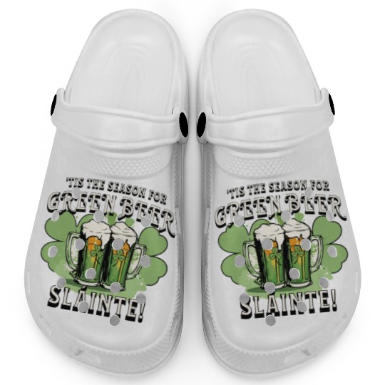 St Pat's Design This is the Season for Green Beer Clogs