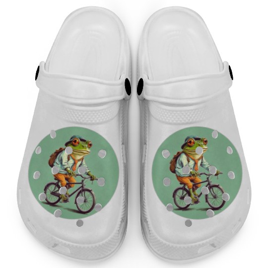 Frog Riding Bike Clogs