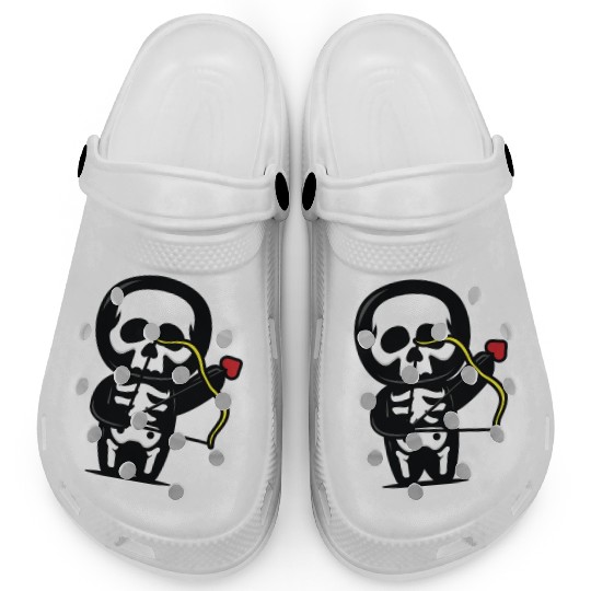 Funny skull cupid halloween costume Clogs