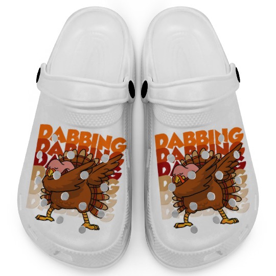 Dabbing Turkey Clogs Thanksgiving