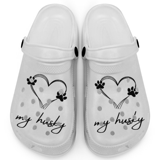 i love my husky Clogs