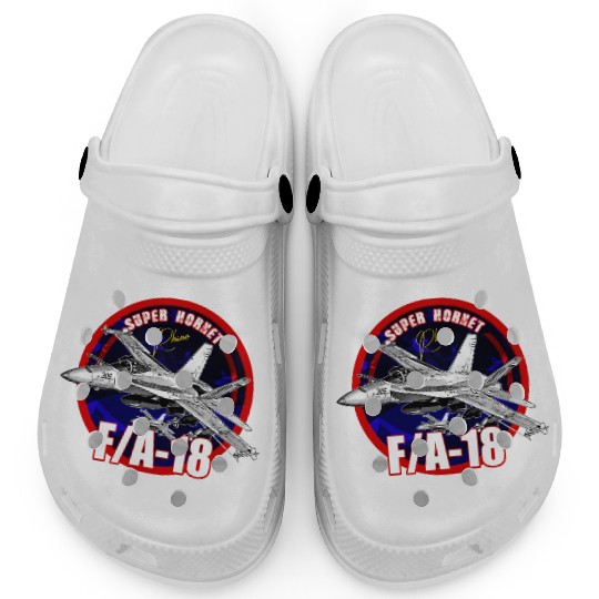 F18 Hornet Us Air Force Fighterjet Clogs