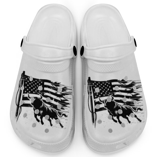 Rodeo Bull Riding Livestock Show Farmer Cattle Clogs