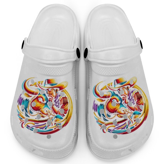 Rodeo Bull Riding Livestock Show Farmer Cattle Clogs